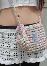 Flower Mini Cross Bag - Pink
