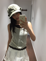 Node frill layered sleeveless top (4color)