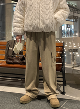ステーブルソフトカーゴフリースブラッシュドセミワイドバンディングパンツ