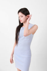 シンプルノースリーブミニワンピース Blue
