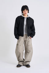 Curve pocket ham strap pants