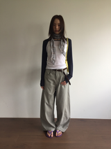 [SET]Mute Curved Pants + Belt