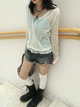 Dot Slub Summer Cardigan (3c)