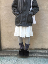 Unbalanced Shirring Long Sleeve