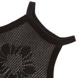 [24SS LSD COLLECTION] MUGUNG Crochet Knit Halter Sleeveless_Black