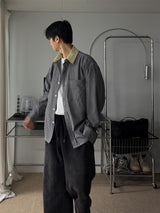 ASCLO Point Collar Stripe Shirt (2color)