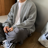 Mirei Two-way Pocket Acrylic Knitted Zip-Up Cardigan