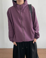 Burnt Check Hood Windbreaker