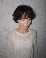 [925SILVER] CUSHION HEART RIBBOON NECKLACE