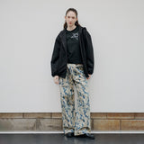 [Unisex] フーディーレオパードジャンパー Black