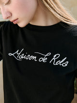 MAISON DE ROLA レタリング Tシャツ ブラック