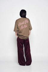 25SS アウトラインスクリプトロゴ半袖Tシャツ ココア