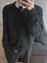 ASCLO Heavy Crop Knit Cardigan (3color)