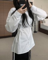 Refine Side Strap Long Sleeve Shirt