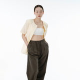 Soil stripe pants (charcoal)