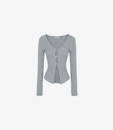 N Line Hook Waffle Cardigan