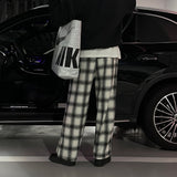 LMN Bay Check Bendable Wide String Pants (3 colors)