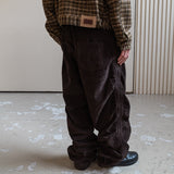 Built mild pants / Dark brown