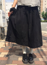 Iseo Strap Flare Banding Long Skirt