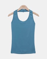 Uzel Halter Neck Slim Sleeveless Top