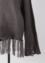 FRINGE V LONG KNIT