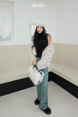 Snow White No Collar Fur Jacket