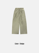 ポスト ナイロン ワイド パンツ(4colors)