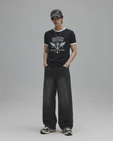 (UNISEX) ネットチェックワイドデニム26SS-008