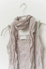 (W) Dun Wrinkled Scarf Top