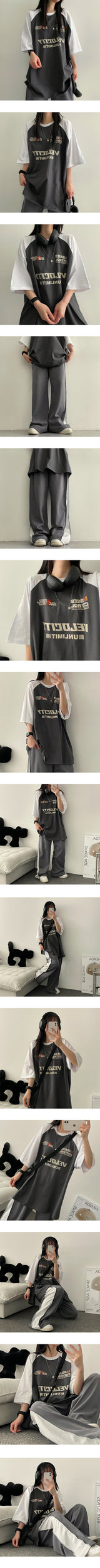 CLOCK COLORED RAGAN 半袖Tシャツ