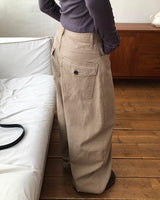 Lapu Check Pocket Wide Pants