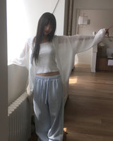 [MADE] Fallon String See-Through Hooded Cardigan