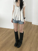 Two-burton denim shorts (one color)