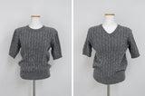 Autumn Wool Cable Knit Half Knit