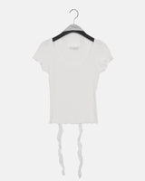 Serin レースボタン半袖Tシャツ