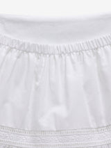 Lace tiered long skirt (Ivory)