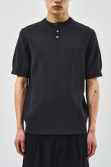 Raw Button Henleyneck Knit (5color)