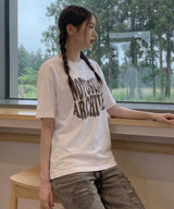 ウェービーロゴオーバーフィットTシャツ - 4COLOR