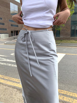 ステインストラップマキシスカート (2COLOR)
