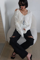 SLIT OFF TOP_IVORY
