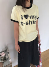 エシニドットパッチリンガー半袖Tシャツ