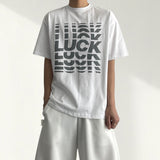 ラック レタリング ボクシーフィット ショートスリーブ Tシャツ