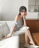 トナーオフフリルラップシフォンbl
