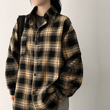 Week oversized fit checkered shirt