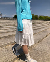 Hide Chiffon Tiered Midi Skirt