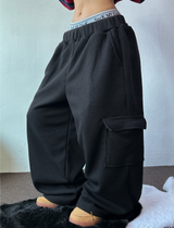 ワッフルパンチング 🧇ワイドカーゴパンツ 🩶🖤2カラー