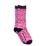 Leopard Crew Socks Pink