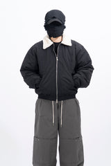 Marvel Curve Line Collar Mink Jacket
