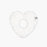 Crochet Heart Scrunch - White