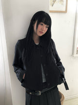 DLラウンドカラーツイードジャケット